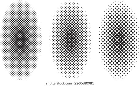 Elliptical dot pattern, various sizes