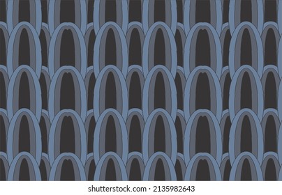 Elliptical geometric Blue Black abstract background. Modern trendy cool background. Chinese theme vector illustration background. 