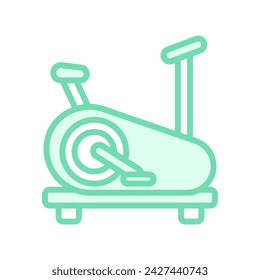 Elliptical icon, cross-trainer, cardio, workout, exercise duotone line icon, editable vector icon, pixel perfect, illustrator ai file