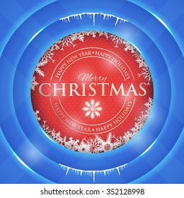 Elliptical Layers Merry Christmas Background, Web Banner