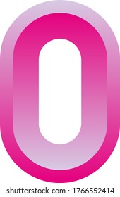 Elliptical logo vector design template. Pink O letter icon. Letter O vector design template. Pink letter O number 0 vector. Letter O circle logo design, pink icon vector template