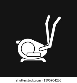 Elliptical machine gym icon, vector sign symbol for design