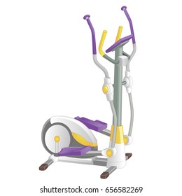 Elliptical machine gym isolated on white background. Vector