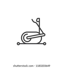 Elliptical machine gym outline icon. linear style sign for mobile concept and web design. elliptical trainer simple line vector icon. Symbol, logo illustration. Pixel perfect vector graphics