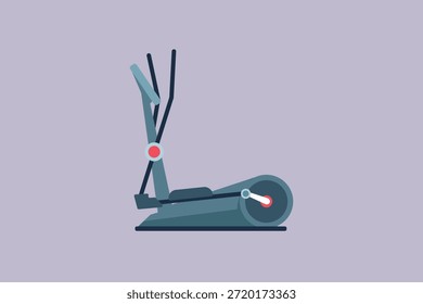 Máquina elíptica propiedad de gimnasio. Concepto de la propiedad del gimnasio. Ilustración vectorial plana coloreada aislada