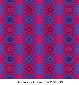 Elliptical motif with red and purple gradient colors