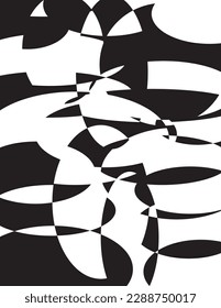 Elliptical shapes overlapping, filled with grayscale gradual shades, creating modern, abstract pattern