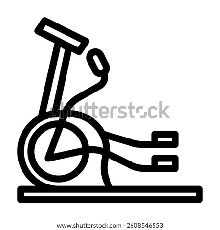 Elliptical trainer icon line style transparent
