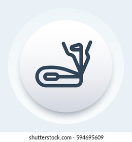 elliptical trainer icon in linear style
