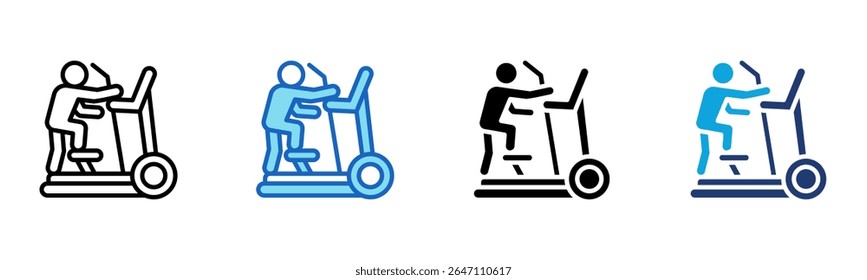 Ícone de instrutor elíptico Ilustração de vetor de vários estilos