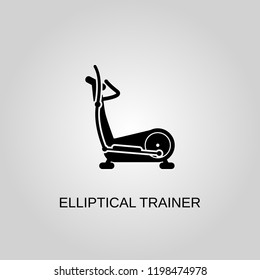 Elliptical trainer icon. Elliptical trainer symbol. Flat design. Stock - Vector illustration.