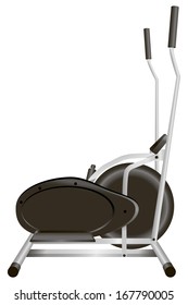 Elliptical trainer for individual sports. Vector illustration.