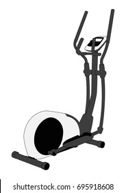 Elliptical trainer realistic vector illustration isolated