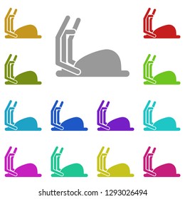 The Elliptical trainers icon in multi color. Simple glyph, flat vector of gym, sport icons for UI and UX, website or mobile application