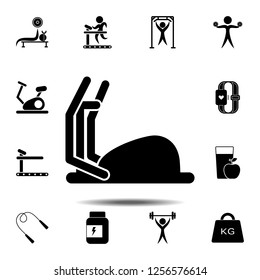 The Elliptical trainers icon. Simple glyph vector element of gym icons set for UI and UX, website or mobile application