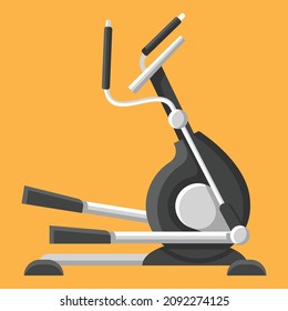 elliptical walker gym fitness equipment flat icon illustration vector file