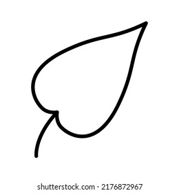 Elm leaf plant icon. Pictogram isolated on a white background. Vector illustration.