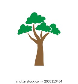 Elm Tree Icon Design Template Illustration