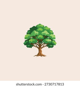 Elm tree icon flat vector design.
