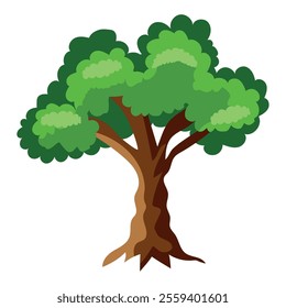 elm tree on white background isolated icon