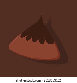 Elmer dark choco chips flat illustration