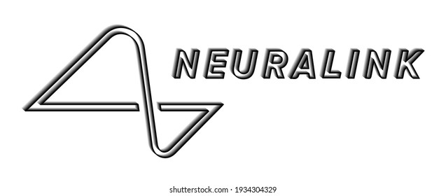 Elon Musk Neuralink, for white background, vector