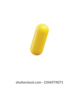 Elongated confetti or decorative design element for advertising banners and posters decoration, 3D render vector illustration isolated on white background.