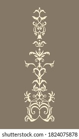 Elongated vector pattern in vintage style.