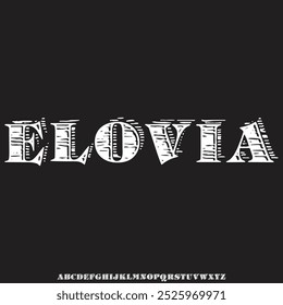 ELOVIA, LUXURY AND ELEGANT UPPERCASE ALPHABET. DISPLAY FONT SERIF