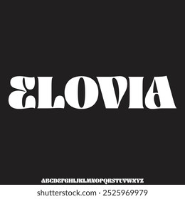 ELOVIA, LUXURY AND ELEGANT UPPERCASE ALPHABET. DISPLAY FONT SERIF