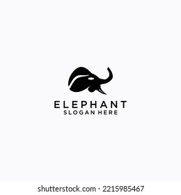Elphant logo icon design template flat vector