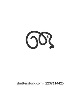 Elphant logo icon design template flat vector