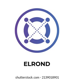 Elrond Cryptocurrency coin icon. EGLD coin symbol. Cryptocurrency vector icon. Flat Vector illustration - Vector