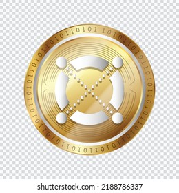 Elrond (EGLD) crypto currency logo symbol coin isolated in transparent background. Virtual money token vector illustration. 