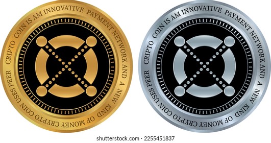 elrond-egld virtual currency logo. vector illustrations. 3d illustrations.