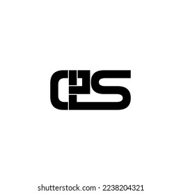 els lettering initial monogram logo design