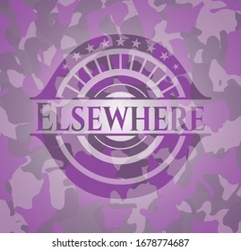 Elsewhere pink on camo pattern. Vector Illustration. Detailed.