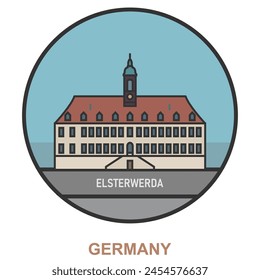 Elsterwerda. Cities and towns in Germany. Flat landmark