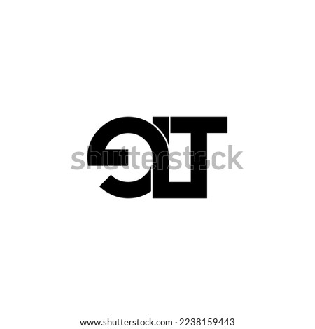 elt typography letter monogram logo design