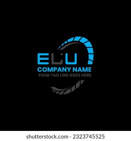 ELU letter logo creative design with vector graphic, ELU simple and modern logo. ELU luxurious alphabet design  