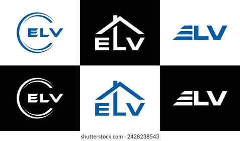 ELV logo. E L V design. White ELV letter. ELV, E L V letter logo design. Initial letter ELV linked circle uppercase monogram logo. E L V letter logo vector design. Most Recent, Featured,