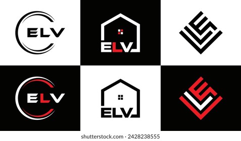 ELV logo. E L V design. White ELV letter. ELV, E L V letter logo design. Initial letter ELV linked circle uppercase monogram logo. E L V letter logo vector design. Most Recent, Featured,