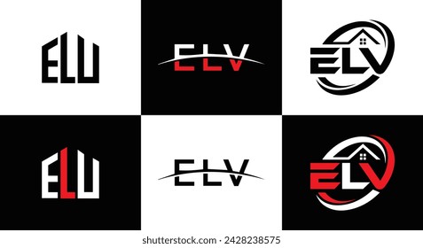 ELV logo. E L V design. White ELV letter. ELV, E L V letter logo design. Initial letter ELV linked circle uppercase monogram logo. E L V letter logo vector design. Most Recent, Featured,