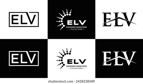 ELV logo. E L V design. White ELV letter. ELV, E L V letter logo design. Initial letter ELV linked circle uppercase monogram logo. E L V letter logo vector design. Most Recent, Featured,