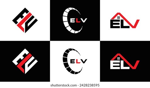 ELV logo. E L V design. White ELV letter. ELV, E L V letter logo design. Initial letter ELV linked circle uppercase monogram logo. E L V letter logo vector design. Most Recent, Featured,