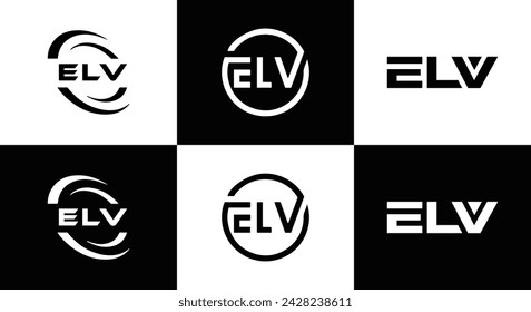 ELV logo. E L V design. White ELV letter. ELV, E L V letter logo design. Initial letter ELV linked circle uppercase monogram logo. E L V letter logo vector design. Most Recent, Featured,