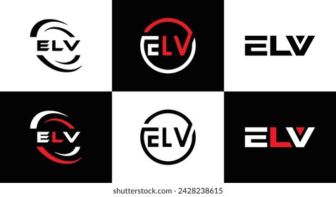 ELV logo. E L V design. White ELV letter. ELV, E L V letter logo design. Initial letter ELV linked circle uppercase monogram logo. E L V letter logo vector design. Most Recent, Featured,