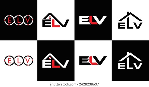 ELV logo. E L V design. White ELV letter. ELV, E L V letter logo design. Initial letter ELV linked circle uppercase monogram logo. E L V letter logo vector design. Most Recent, Featured,