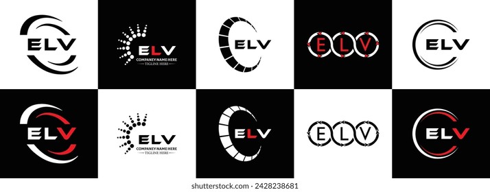 ELV logo. E L V design. White ELV letter. ELV, E L V letter logo design. Initial letter ELV linked circle uppercase monogram logo. E L V letter logo vector design. top , Most Recent, Featured,