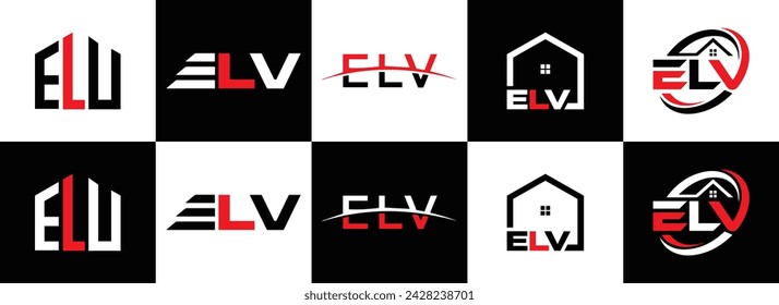 ELV logo. E L V design. White ELV letter. ELV, E L V letter logo design. Initial letter ELV linked circle uppercase monogram logo. E L V letter logo vector design. top , Most Recent, Featured,